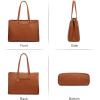imageLOVEVOOK Laptop Tote Bag for Women 156 Inch Waterproof Leather Computer Bags Business Office Work Briefcase BlackBrown173inch