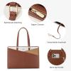 imageLOVEVOOK Laptop Tote Bag for Women 156 Inch Waterproof Leather Computer Bags Business Office Work Briefcase BlackBrownApricotBeige