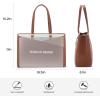 imageLOVEVOOK Laptop Tote Bag for Women 156 Inch Waterproof Leather Computer Bags Business Office Work Briefcase BlackBrownApricotBeige