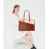 imageLOVEVOOK Laptop Tote Bag for Women 156 Inch Waterproof Leather Computer Bags Business Office Work Briefcase BlackBrownwhite