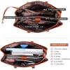 imageLOVEVOOK Laptop Tote Bag for Women 156 Inch Waterproof Leather Computer Bags Business Office Work Briefcase BlackBrownwhite