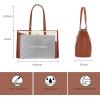 imageLOVEVOOK Laptop Tote Bag for Women 156 Inch Waterproof Leather Computer Bags Business Office Work Briefcase BlackBrownwhite
