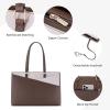 imageLOVEVOOK Laptop Tote Bag for Women 156 Inch Waterproof Leather Computer Bags Business Office Work Briefcase BlackCoffeeBeige