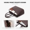 imageLOVEVOOK Laptop Tote Bag for Women 156 Inch Waterproof Leather Computer Bags Business Office Work Briefcase BlackCoffeeBrownBeige