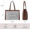 imageLOVEVOOK Laptop Tote Bag for Women 156 Inch Waterproof Leather Computer Bags Business Office Work Briefcase BlackDark Brown