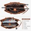 imageLOVEVOOK Laptop Tote Bag for Women 156 Inch Waterproof Leather Computer Bags Business Office Work Briefcase BlackDark Vintage Brown