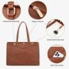 imageLOVEVOOK Laptop Tote Bag for Women 156 Inch Waterproof Leather Computer Bags Business Office Work Briefcase BlackDark Vintage Brown