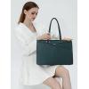 imageLOVEVOOK Laptop Tote Bag for Women 156 Inch Waterproof Leather Computer Bags Business Office Work Briefcase BlackGreen