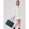 imageLOVEVOOK Laptop Tote Bag for Women 156 Inch Waterproof Leather Computer Bags Business Office Work Briefcase BlackGreen