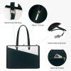 imageLOVEVOOK Laptop Tote Bag for Women 156 Inch Waterproof Leather Computer Bags Business Office Work Briefcase BlackGreenWhite