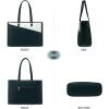 imageLOVEVOOK Laptop Tote Bag for Women 156 Inch Waterproof Leather Computer Bags Business Office Work Briefcase BlackGreenWhite
