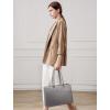 imageLOVEVOOK Laptop Tote Bag for Women 156 Inch Waterproof Leather Computer Bags Business Office Work Briefcase BlackGrey