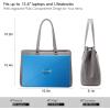 imageLOVEVOOK Laptop Tote Bag for Women 156 Inch Waterproof Leather Computer Bags Business Office Work Briefcase BlackGrey