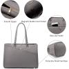 imageLOVEVOOK Laptop Tote Bag for Women 156 Inch Waterproof Leather Computer Bags Business Office Work Briefcase BlackGrey