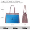 imageLOVEVOOK Laptop Tote Bag for Women 156 Inch Waterproof Leather Computer Bags Business Office Work Briefcase BlackLight Purple