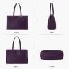 imageLOVEVOOK Laptop Tote Bag for Women 156 Inch Waterproof Leather Computer Bags Business Office Work Briefcase BlackMulberries Purple