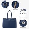 imageLOVEVOOK Laptop Tote Bag for Women 156 Inch Waterproof Leather Computer Bags Business Office Work Briefcase BlackNavy Blue