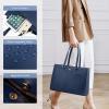 imageLOVEVOOK Laptop Tote Bag for Women 156 Inch Waterproof Leather Computer Bags Business Office Work Briefcase BlackNavy Blue