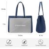 imageLOVEVOOK Laptop Tote Bag for Women 156 Inch Waterproof Leather Computer Bags Business Office Work Briefcase BlackNavy Blue