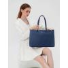 imageLOVEVOOK Laptop Tote Bag for Women 156 Inch Waterproof Leather Computer Bags Business Office Work Briefcase BlackNavy Blue