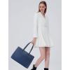 imageLOVEVOOK Laptop Tote Bag for Women 156 Inch Waterproof Leather Computer Bags Business Office Work Briefcase BlackNavy Blue