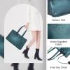 imageLOVEVOOK Laptop Tote Bag for Women 156 Inch Waterproof Leather Computer Bags Business Office Work Briefcase BlackPearl Green