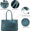 imageLOVEVOOK Laptop Tote Bag for Women 156 Inch Waterproof Leather Computer Bags Business Office Work Briefcase BlackPearl Green