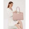 imageLOVEVOOK Laptop Tote Bag for Women 156 Inch Waterproof Leather Computer Bags Business Office Work Briefcase BlackPink
