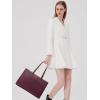 imageLOVEVOOK Laptop Tote Bag for Women 156 Inch Waterproof Leather Computer Bags Business Office Work Briefcase BlackPurple