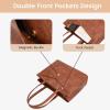 imageLOVEVOOK Laptop Tote Bag for Women 156 Inch Waterproof Leather Computer Bags Business Office Work Briefcase BlackVintage Brown