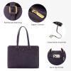 imageLOVEVOOK Laptop Tote Bag for Women 156 Inch Waterproof Leather Computer Bags Business Office Work Briefcase BlackVintage Purple