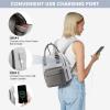 imageLOVEVOOK Mini Backpack for Women Stylish Waterproof Backpack Purse with USB Port Cute Bookbag for College School TravelDark Gray  Light Gray