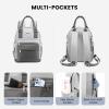 imageLOVEVOOK Mini Backpack for Women Stylish Waterproof Backpack Purse with USB Port Cute Bookbag for College School TravelDark Gray  Light Gray