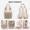 imageLOVEVOOK Mini Backpack for Women Stylish Waterproof Backpack Purse with USB Port Cute Bookbag for College School TravelKhaki  Beige