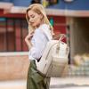 imageLOVEVOOK Mini Backpack for Women Stylish Waterproof Backpack Purse with USB Port Cute Bookbag for College School TravelKhaki  Beige