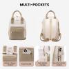 imageLOVEVOOK Mini Backpack for Women Stylish Waterproof Backpack Purse with USB Port Cute Bookbag for College School TravelKhaki  Beige