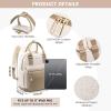 imageLOVEVOOK Mini Backpack for Women Stylish Waterproof Backpack Purse with USB Port Cute Bookbag for College School TravelKhaki  Beige