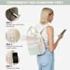 imageLOVEVOOK Mini Backpack for Women Stylish Waterproof Backpack Purse with USB Port Cute Bookbag for College School TravelMint  Beige