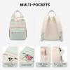 imageLOVEVOOK Mini Backpack for Women Stylish Waterproof Backpack Purse with USB Port Cute Bookbag for College School TravelMint  Beige
