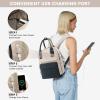 imageLOVEVOOK Mini Backpack for Women Stylish Waterproof Backpack Purse with USB Port Cute Bookbag for College School TravelNavy  Dark Apricot