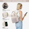 imageLOVEVOOK Mini Backpack for Women Stylish Waterproof Backpack Purse with USB Port Cute Bookbag for College School TravelNude  Beige