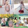 imageLOVEVOOK Mini Backpack for Women Stylish Waterproof Backpack Purse with USB Port Cute Bookbag for College School TravelPink  Grey