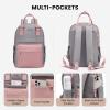 imageLOVEVOOK Mini Backpack for Women Stylish Waterproof Backpack Purse with USB Port Cute Bookbag for College School TravelPink  Grey