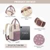 imageLOVEVOOK Mini Backpack for Women Stylish Waterproof Backpack Purse with USB Port Cute Bookbag for College School TravelPurple  Beige