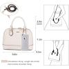 imageLOVEVOOK Purse for Women Small Crossbody Bags Classic Double Zip Top Handle Dome Satchel BagBeige