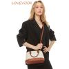 imageLOVEVOOK Purse for Women Small Crossbody Bags Classic Double Zip Top Handle Dome Satchel BagBeigebrown