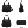 imageLOVEVOOK Purse for Women Small Crossbody Bags Classic Double Zip Top Handle Dome Satchel BagBlack