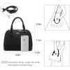 imageLOVEVOOK Purse for Women Small Crossbody Bags Classic Double Zip Top Handle Dome Satchel BagBlack