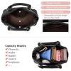 imageLOVEVOOK Purse for Women Small Crossbody Bags Classic Double Zip Top Handle Dome Satchel BagBlack