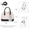 imageLOVEVOOK Purse for Women Small Crossbody Bags Classic Double Zip Top Handle Dome Satchel BagBlackBeige